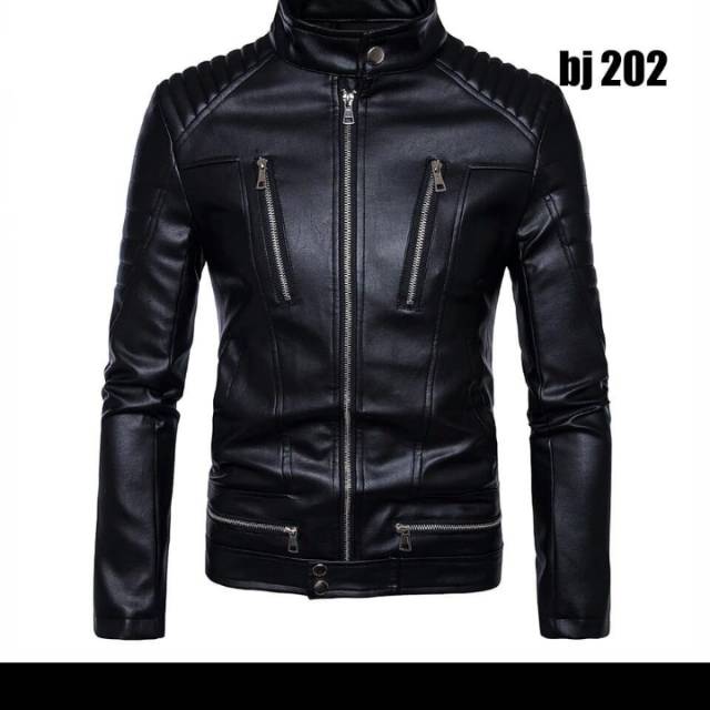 PREMIUM Jaket kuliT priA elegant Brownie ARL 033 Silverstone RFLA Ariel Noah sintetis 90 mirip Kulit