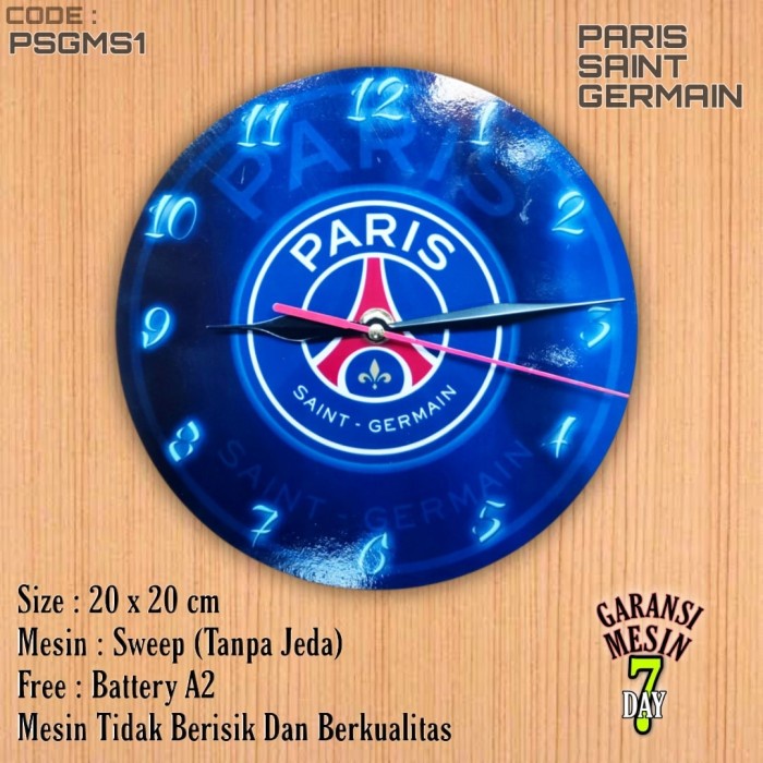 Jam Dinding PARIS PSG SWEPP Team Club Klub Sepak bola PSG PARIS HALUS