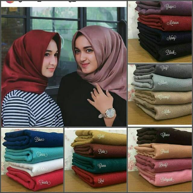 COD bayar ditempat jilbab  segi  empat  shinar glamour 