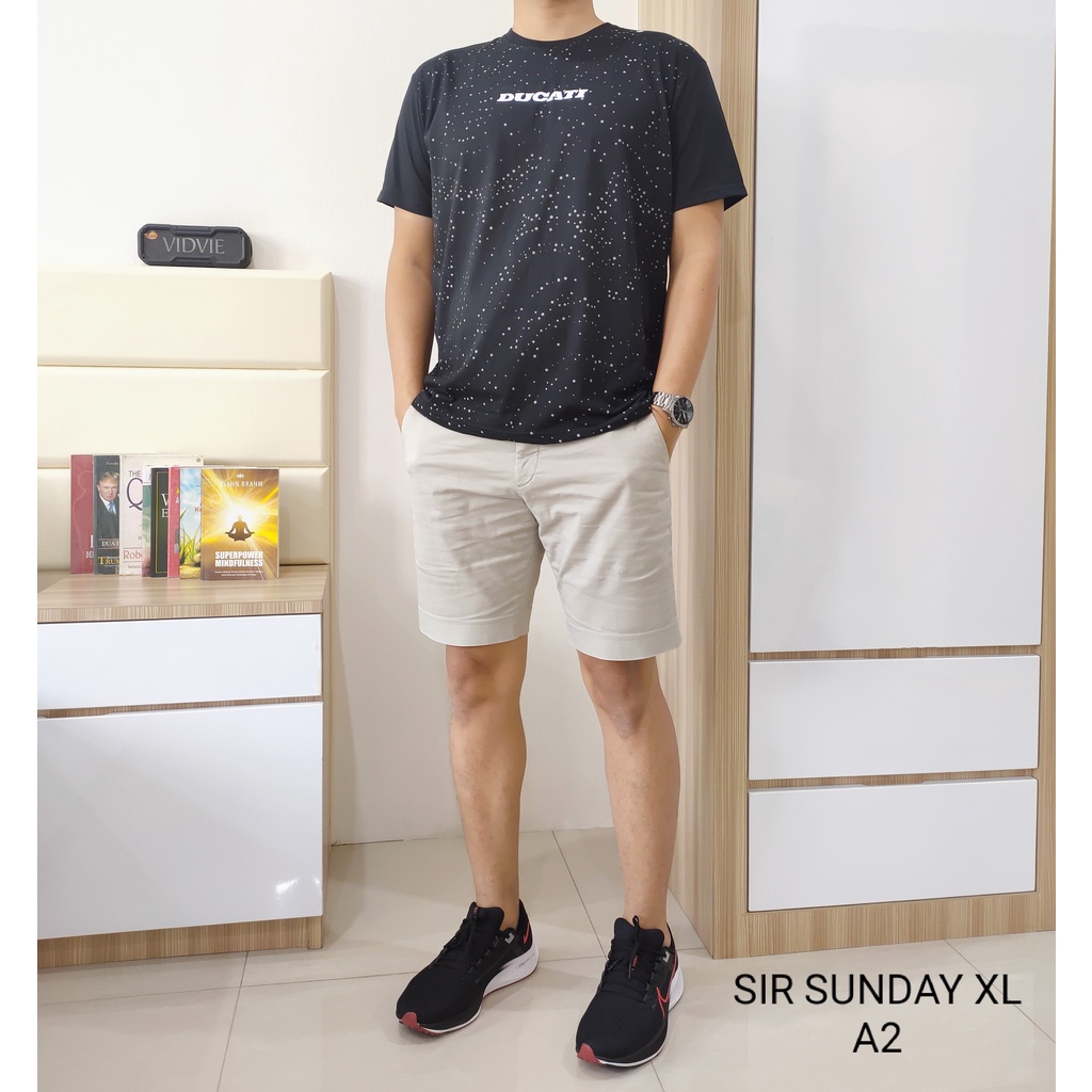 SIR SUNDAY XL Kaos Oblong Distro Cowok Lengan Pendek Pria Oversize