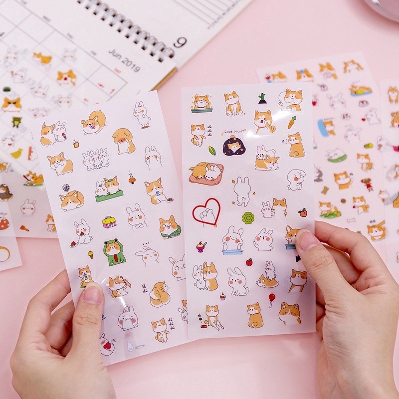 

Shiba Inu Stickers / Stiker Dekorasi / Stiker DIY / Sticker Scrapbook
