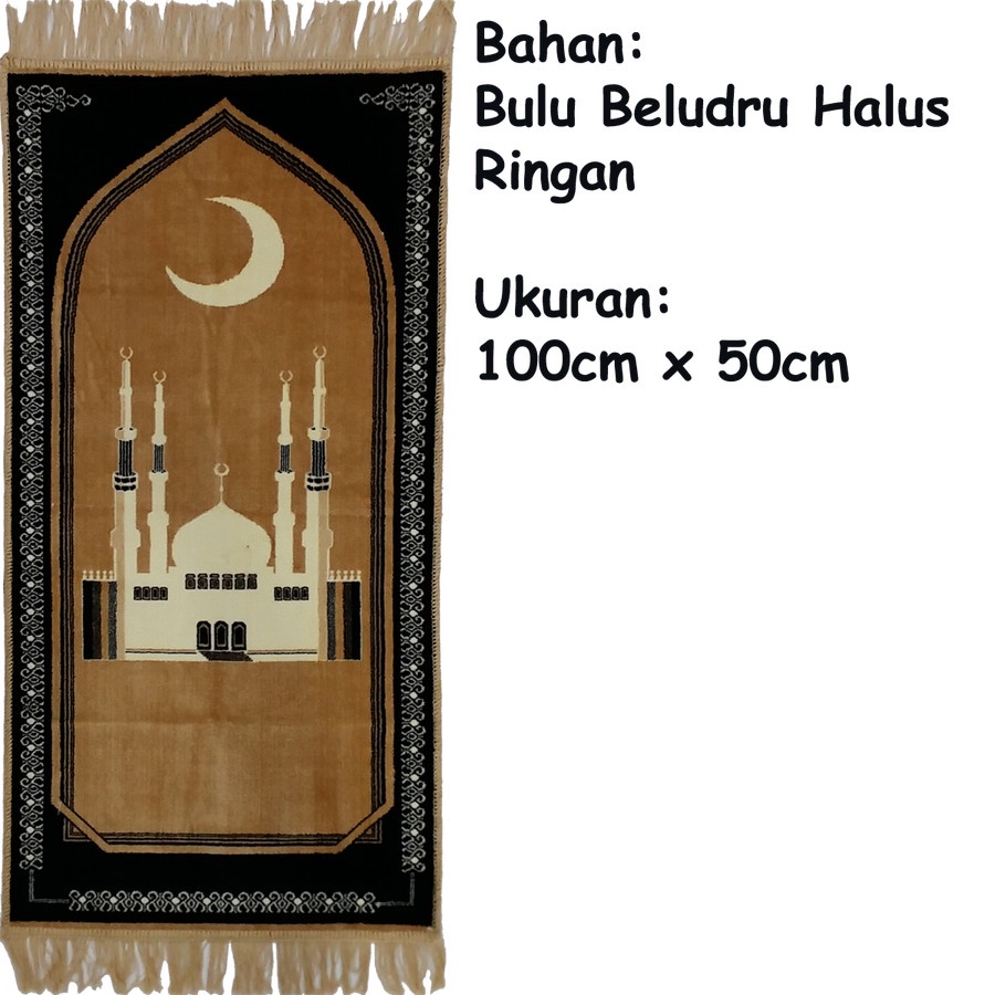 Sejadah Sajadah Travel Bulu Bludru Halus Murah Ukuran 100x50 100 x 50