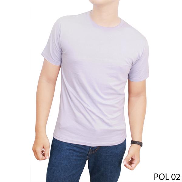 Kaos Polos Abu Muda Katun Combed - POL 02