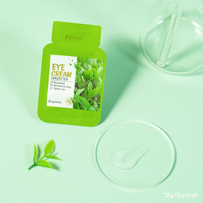 BPOM Fenyi Green Tea Eye Cream Sachet Menghilangkan Kantung Mata Mengencangkan Kulit Memperbaiki 2g