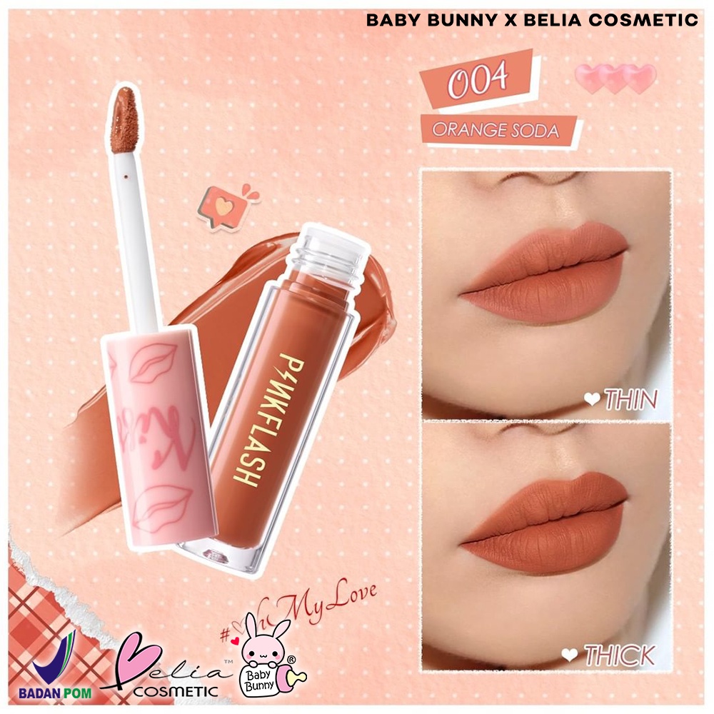 ❤  BELIA ❤ PINKFLASH KISS Lasting Matte Lip Cream OhMyKiss PF-L01 | Pink Flash | Matte | Lip Cream | BPOM