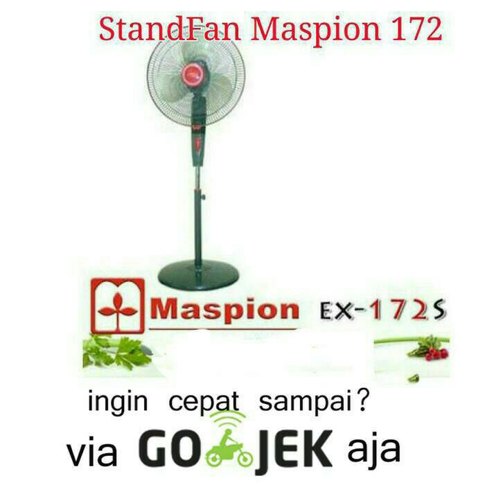 Maspion EX-172S Kipas Angin Stand fan / Berdiri 16inch ( Hitam )