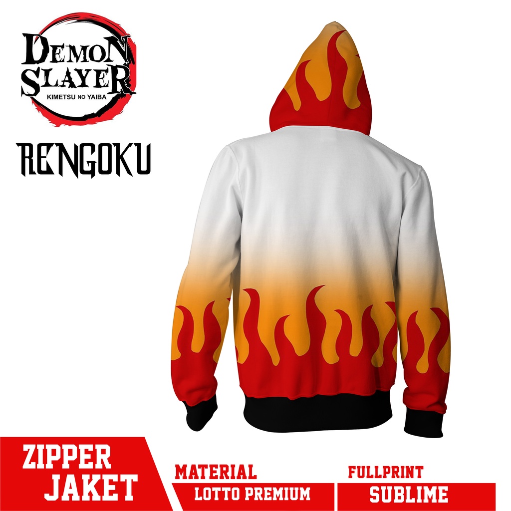 ZIPPER JACKET KYOJURO RENGOKU DEMON SLAYER FULLPRINT BEST QUALITY