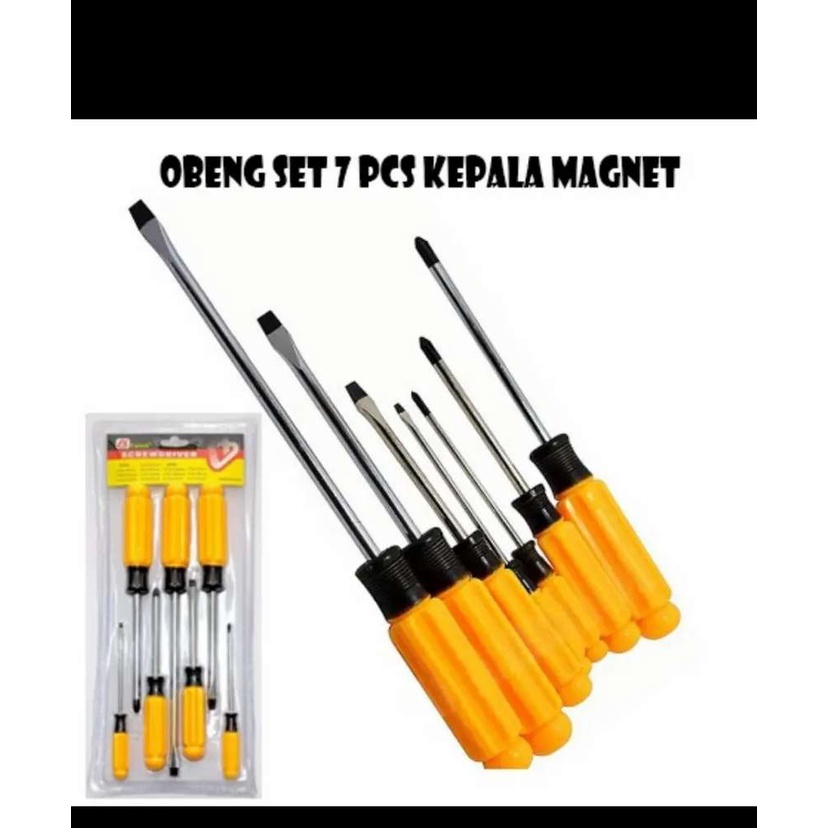 OBENG SET FATICK MULTIFUNGSI OBENG ELEKTRONIK 7PCS KEPALA MAGNET SCREWDRIVER SET 7PCS VA356