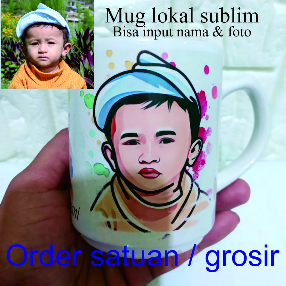Mug custom, mug sublim, mug karakter lucu,