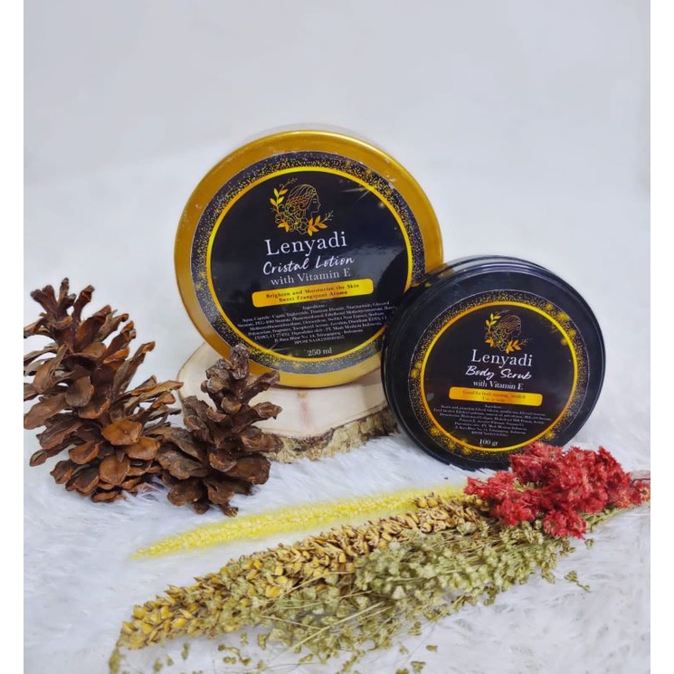 Paket extra hb cristal lotion (250ml) dan scrub cristal (100ml)