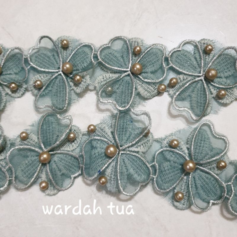 Renda Prada tile Mutiara /17 Bunga/+-85 cm