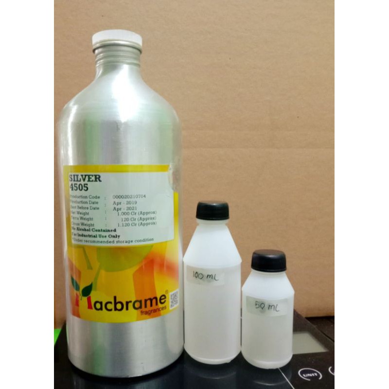 ecer bibit parfum kemasan botol plastik 100 ml inspired aroma silver