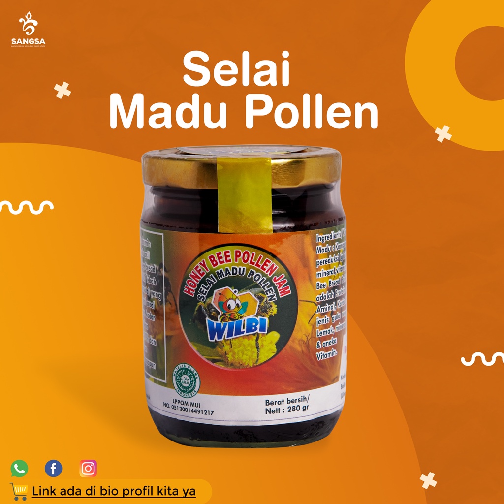 

Selai madu asli pollen WILBI 280 GRAM