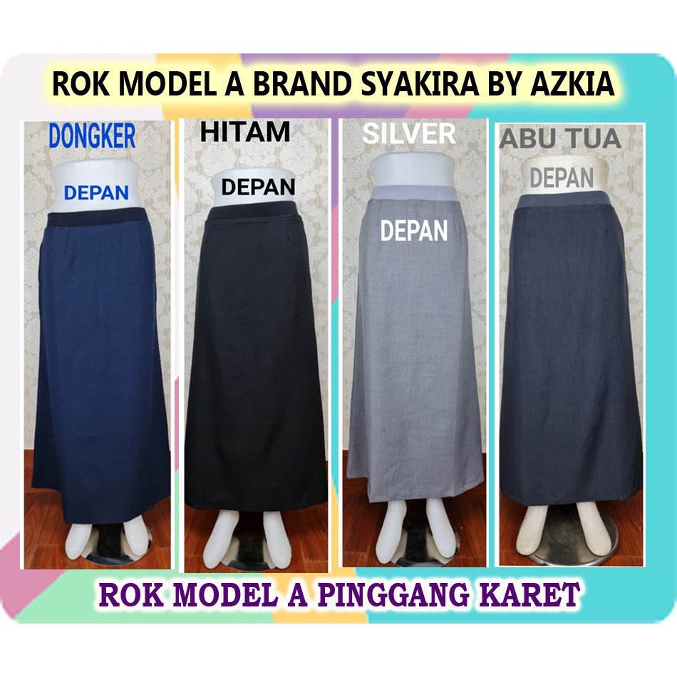 Rok Kerja Model A Full Karet-Rok Wanita-Rok Kantor-Rok Kerja-Rok Kuliah-Rok A 2021