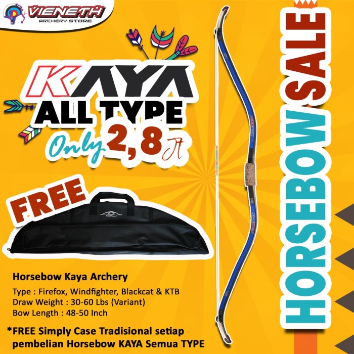 {ninastore} KAYA KTB TRADITIONAL BOW - HORSE BOW Murah