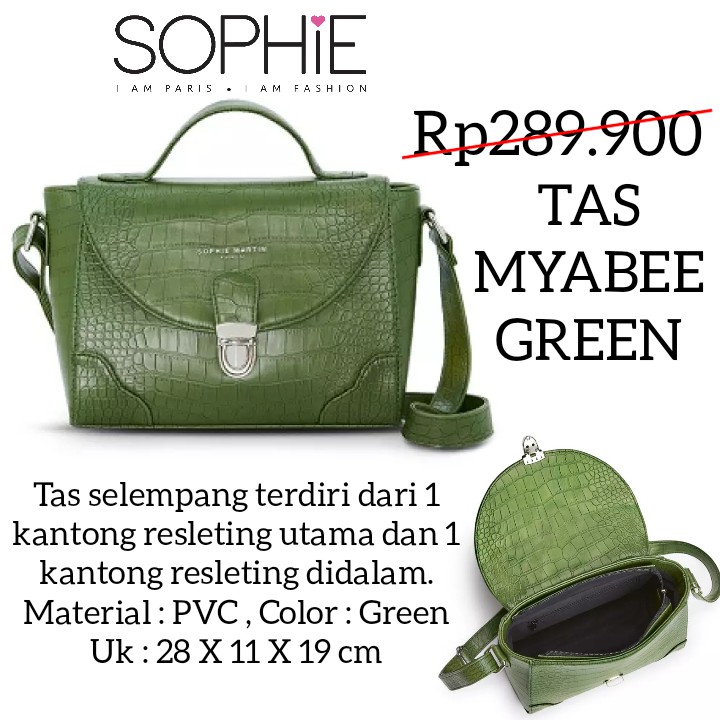 TAS MYABEE GREEN SOPHIE PARIS PROMO TAS SOPHIE PARIS WANITA