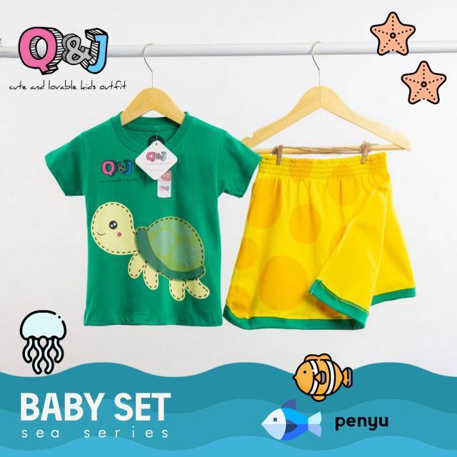 Setelan anak baby sea QnJ