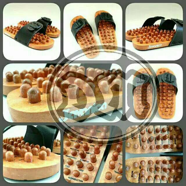 Sandal Kayu Rematik Javanica/Sandal Refleksi/Kesehatan/Rematik Kayu