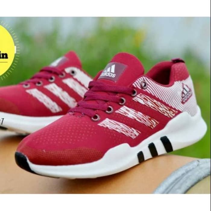 Sepatu Kets Running Adidas EQT Merah - Merah, 38/ Sepatu Pria