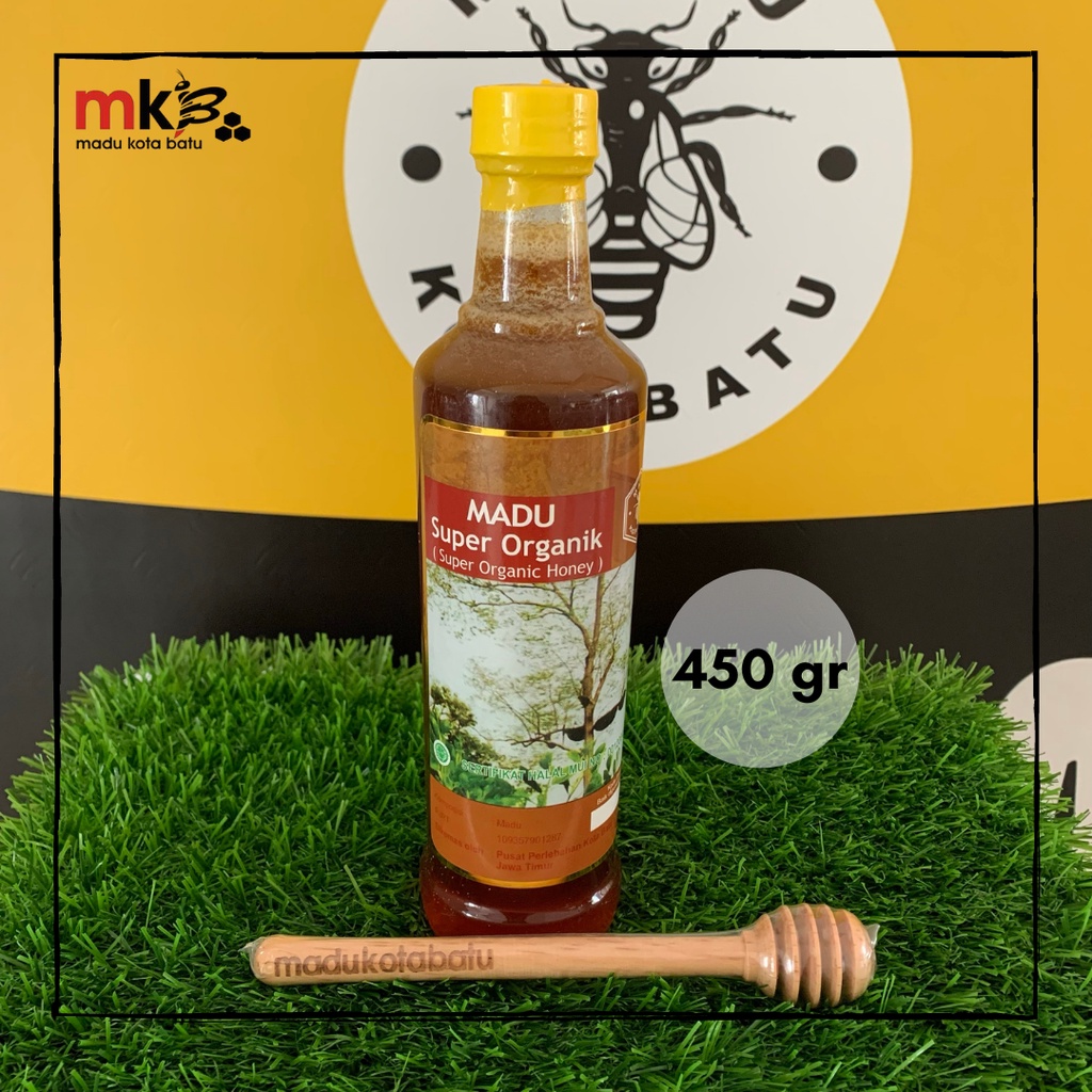 

Madu Hutan Asli Super Organik 3 in 1(madu+bee pollen+royal jelly) 450 gr - Madu Kota Batu