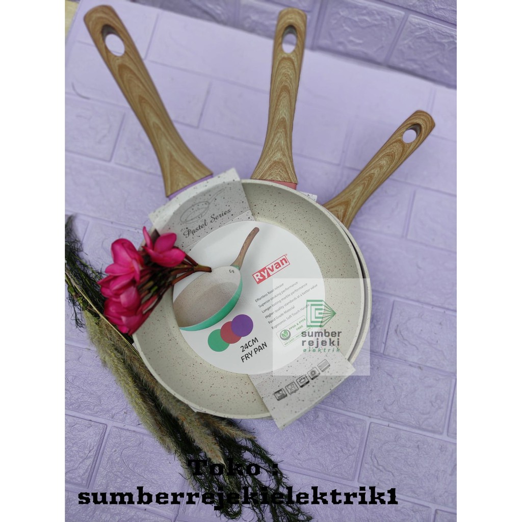 Wajan Penggorengan Marble Viera Ryvan Fry Pan 24 Cm/teplon pengorengan/kuali pengorengan