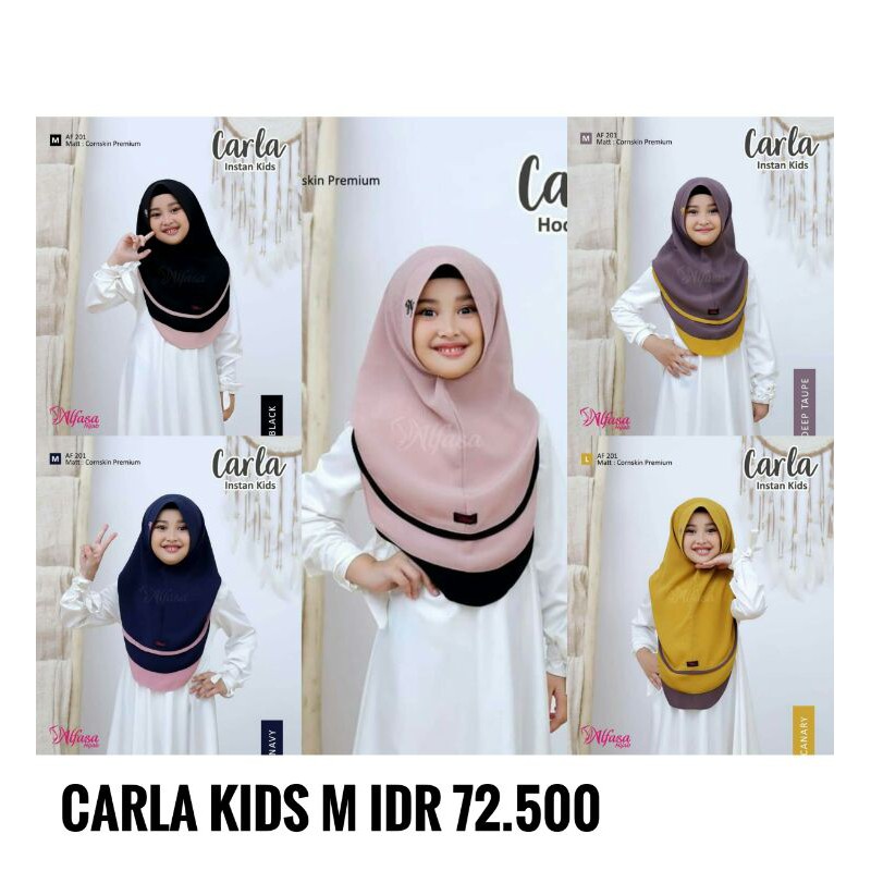 JILBAB ANAK, JILBAB INSTAN, HIJAB MARYAM, HIJAB ANAK TERBARU, ALFASA TERBARU, CARLA KIDS M BY ALFASA