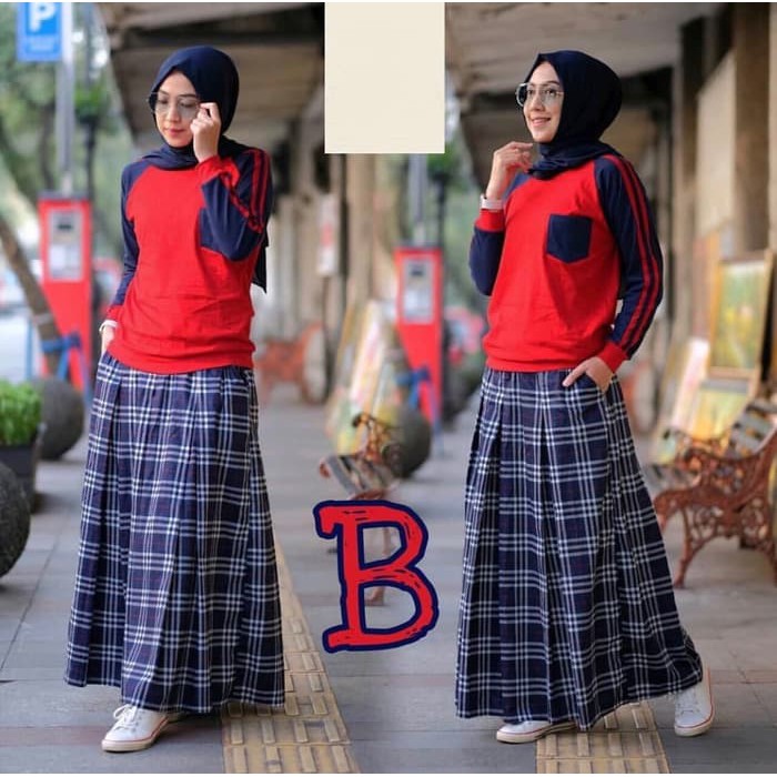 [BURBERRY navy AK] Setelan Wanita Katun Navy