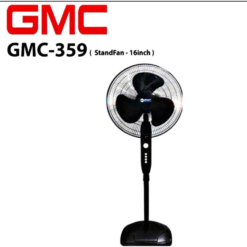 S/F Stand Fan GMC 359 HITAM 16&quot; / Kipas Angin Berdiri GMC 16INC