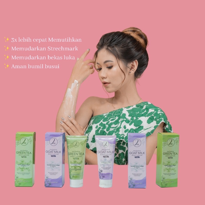 TERLARIS‼️ PAKET EXCLUSIVE LOTION PEMUTIH BADAN PERMANEN DOSTING BPOM // zarv.skincare / HB Extra Whitening / lotion greentea