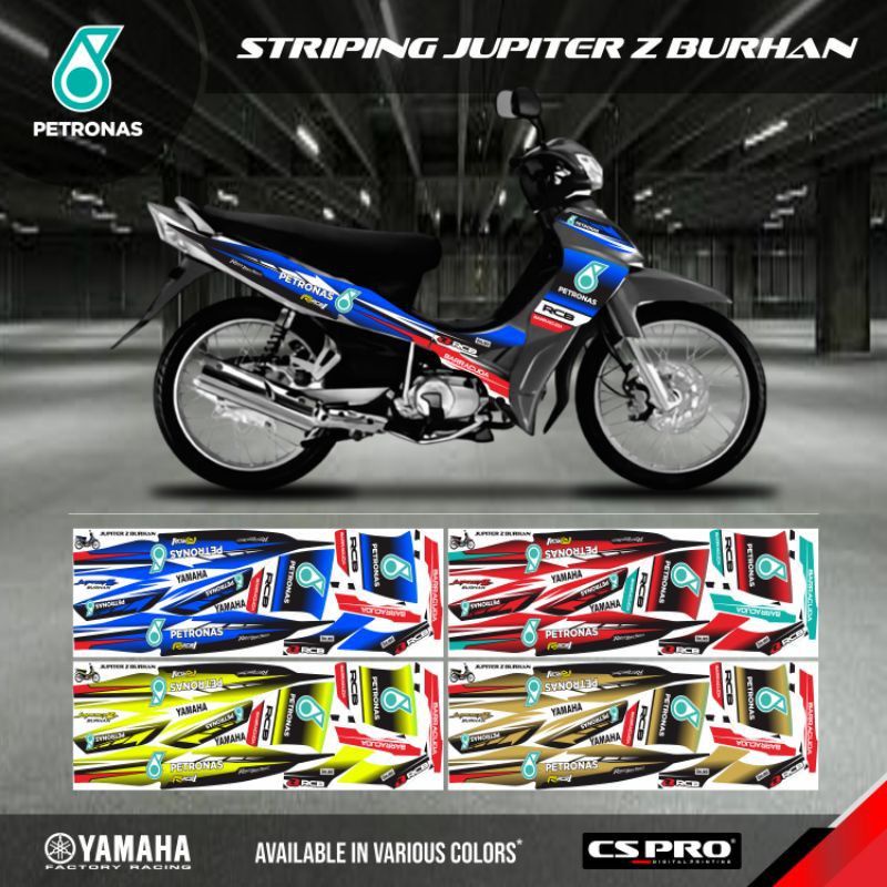 STICKER STRIPING MOTOR JUPITER Z BURHAN / BURUNG HANTU PETRONAS