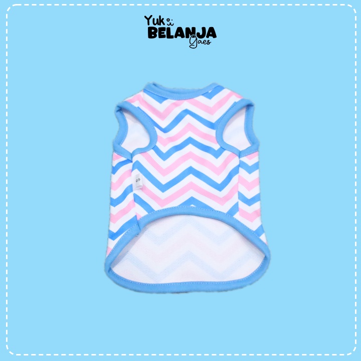 Baju Kucing Bahan Polyester Zigzag Tank Series Terlucu Baju Kucing anjing kelinci Lucu murah Size S-XL / Yuk Belanja Gaes!