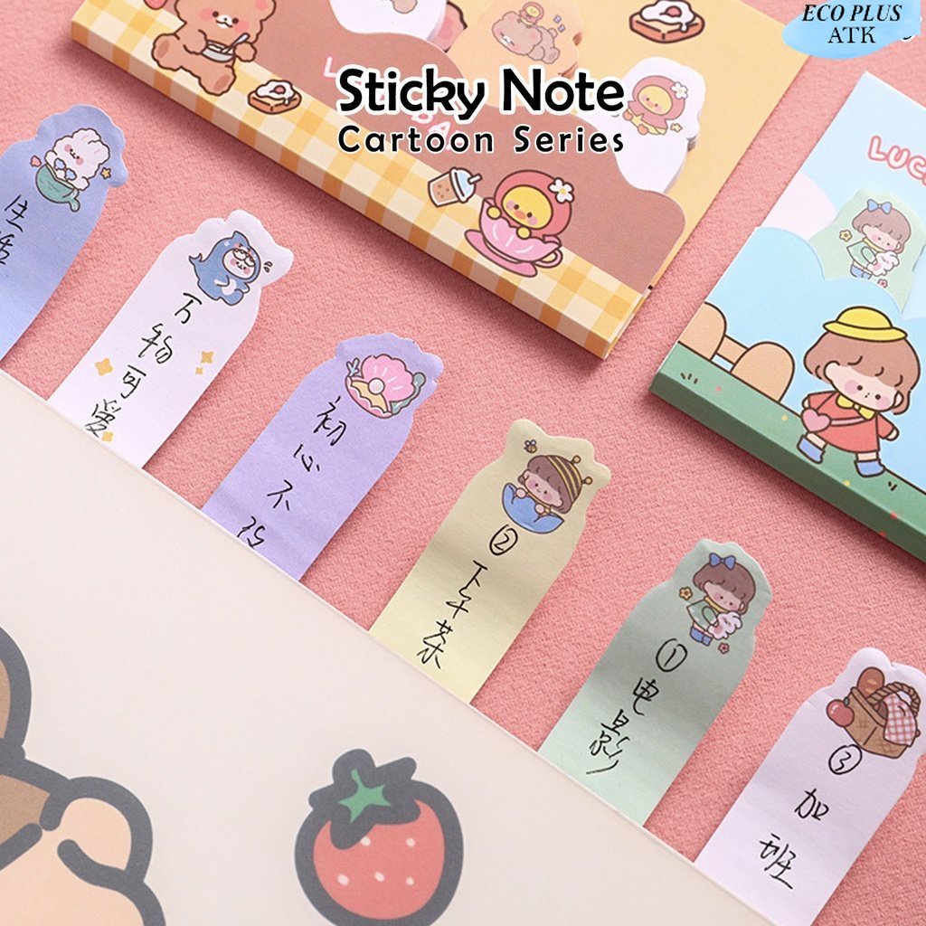 Sticky Note 80Lembar Lucky Day Memo Mini Cute Pembatas Buku Catatan ATK