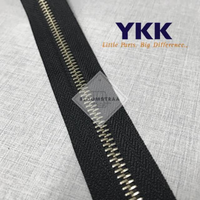 Resleting YKK Besi 05 Nickel YKK Metal Zipper Nikel Meteran