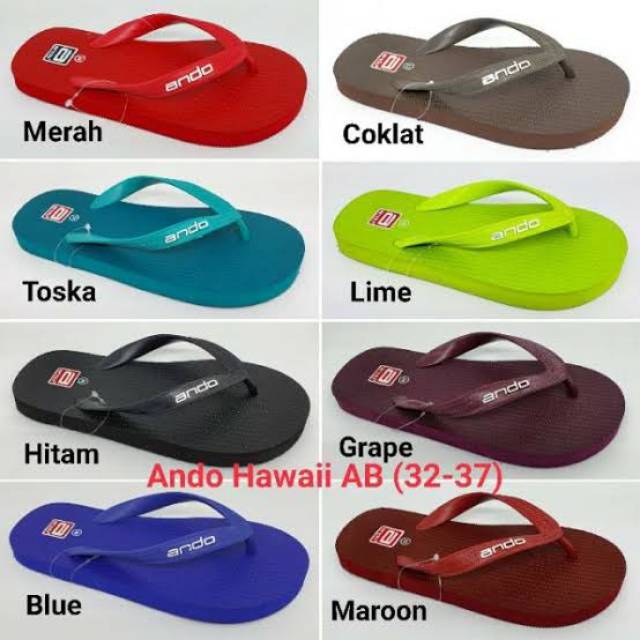 Sandal ando hawai anak ( 32-37) - sandal jepit anak