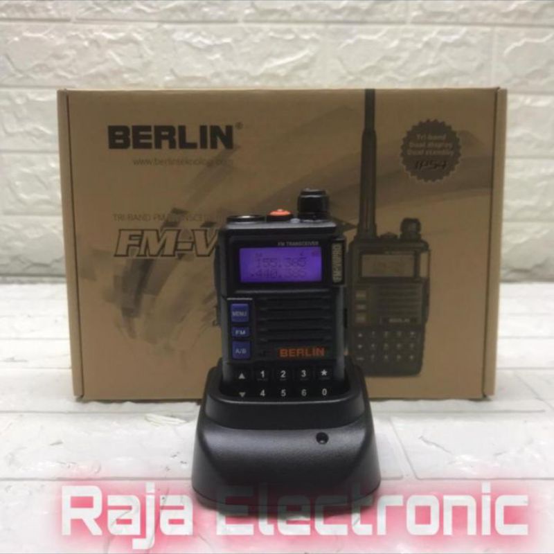 Handy Talky HT Berlin FM V6Pro Original Triband Anti Air Garansi 1 Tahun.