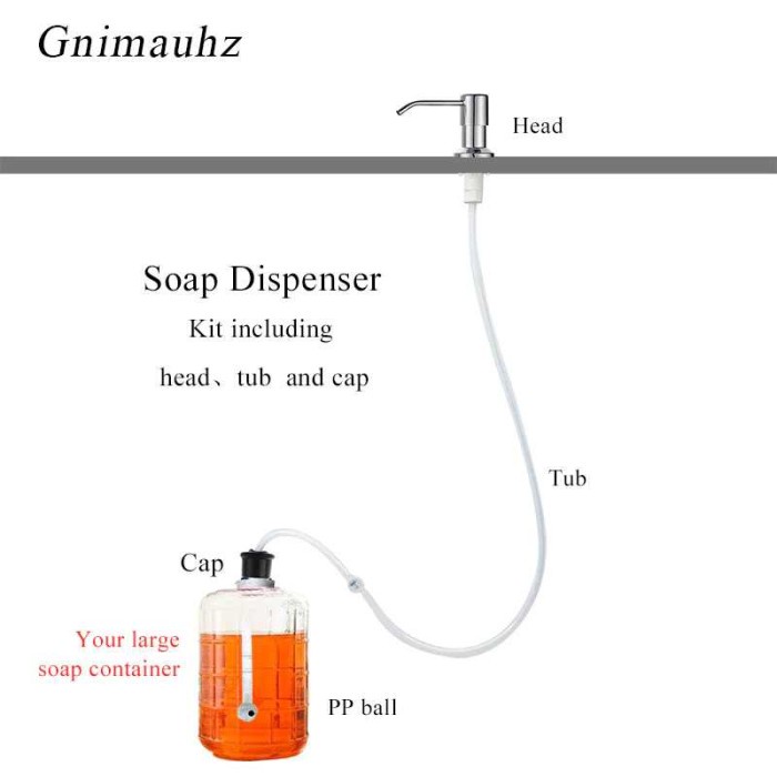 Tempat Sabun Selang Keran Air Soap Dispenser 1,2 Meter - Putih