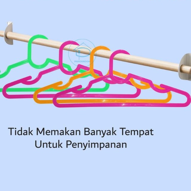 12 PCS GANTUNGAN HANGER BAJU BAYI ANAK KECIL MURAH GANTUNGAN BAJU MINI DORAMINI DORA KH PLASTIC