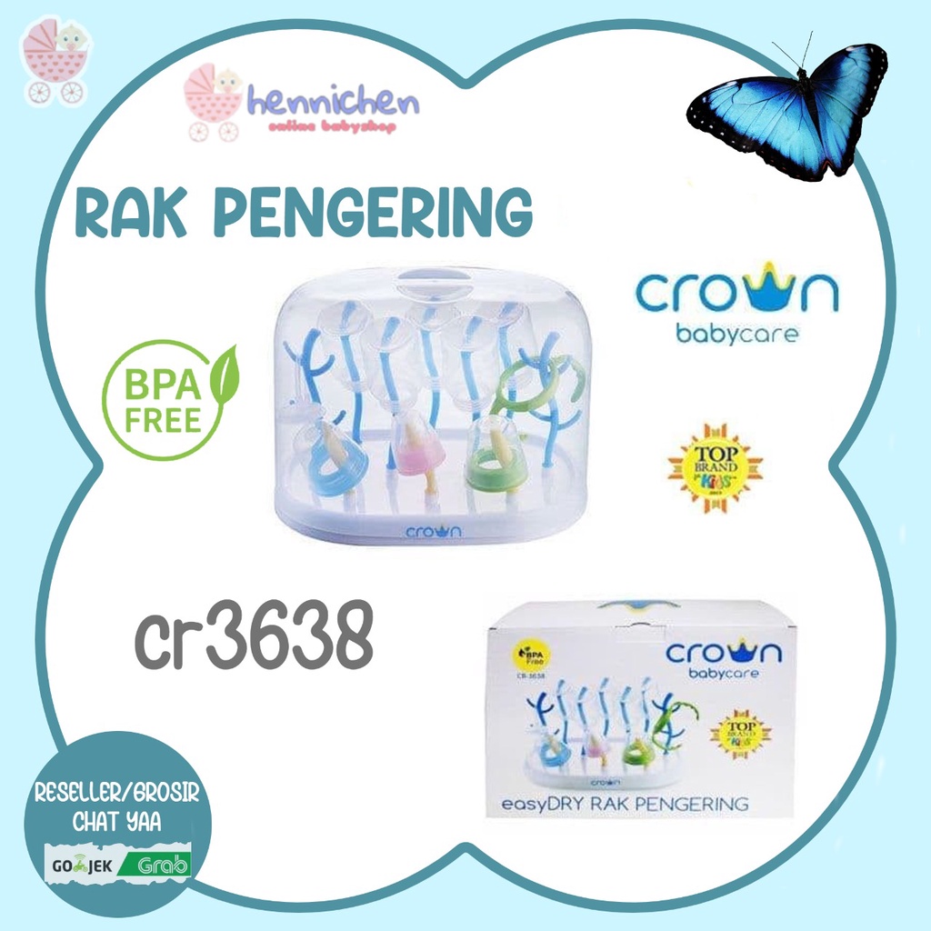 CROWN CR3638 EASYDRY MULTI DRYING RACK BOTTLE RAK PENGERING BOTOL SUSU BAYI