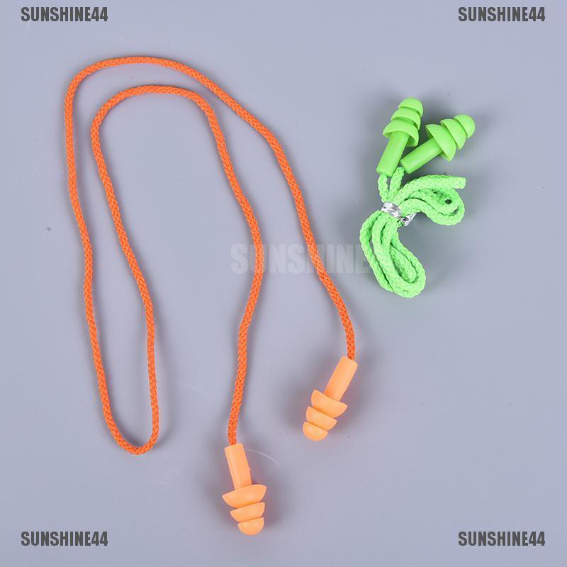 (SUNSHINE44) Earplug Silikon Peredam Suara Untuk Berenang / Tidur