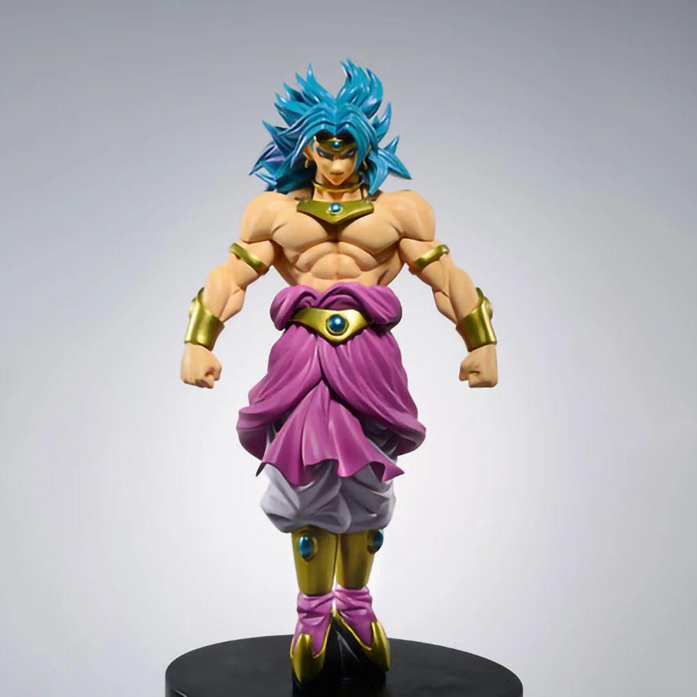 Lanfy Action Figure Untuk Anak Dekorasi Rumah DBZ Mainan Rambut Biru 22cm Budokai