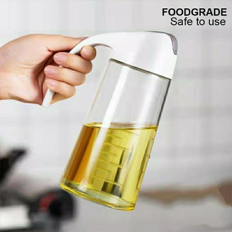 Botol Minyak Goreng Anti Tumpah 630ml free buble Tempat Penyimpanan Kecap Saos Madu serbaguna Otomatis Buka Tutup glass oil bottle 630ml