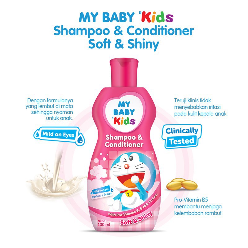 My Baby Kids Shampoo &amp; Conditioner &amp; My Baby Kids Body Wash 180ml | PINK | BLUE |