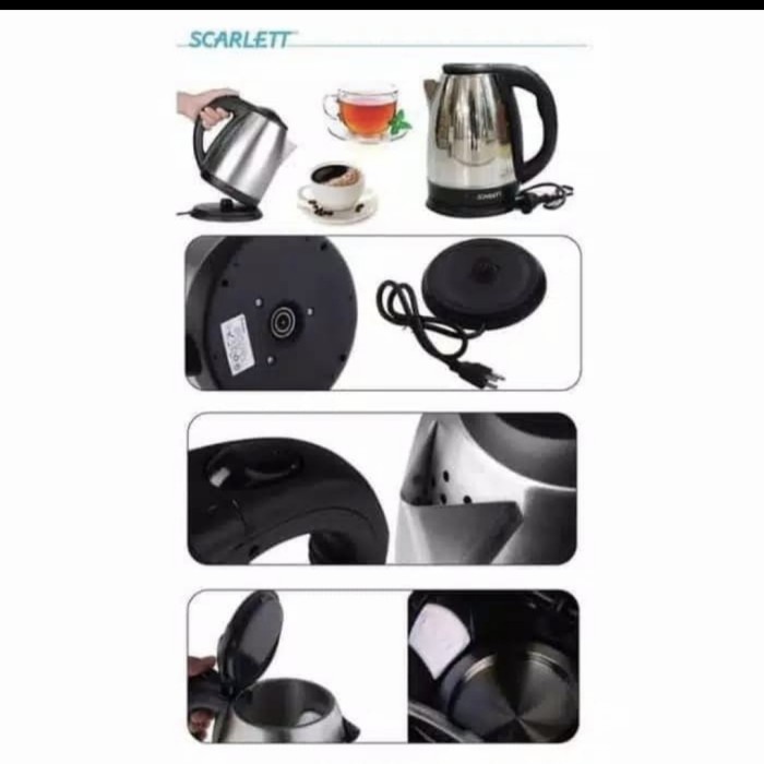 COD - Teko Hotel Stainless 2L 2Liter Electric Kettle Pemanas Air Elektrik