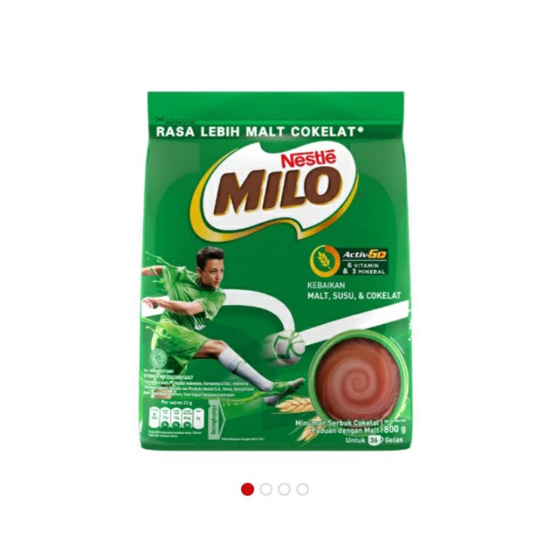 

Nestle Milo Active go coklat malt susu bubuk bag 800gr