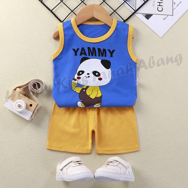 (0-5 TAHUN) SETELAN SINGLET ANAK LAKI LAKI IMPORT / SETELAN ANAK LAKI LAKI / SETELAN SINGLET ANAK / PAKAIAN ANAK MURAH / SETELAN SANTAI ANAK / SETELAN BAYI LAKI LAKI