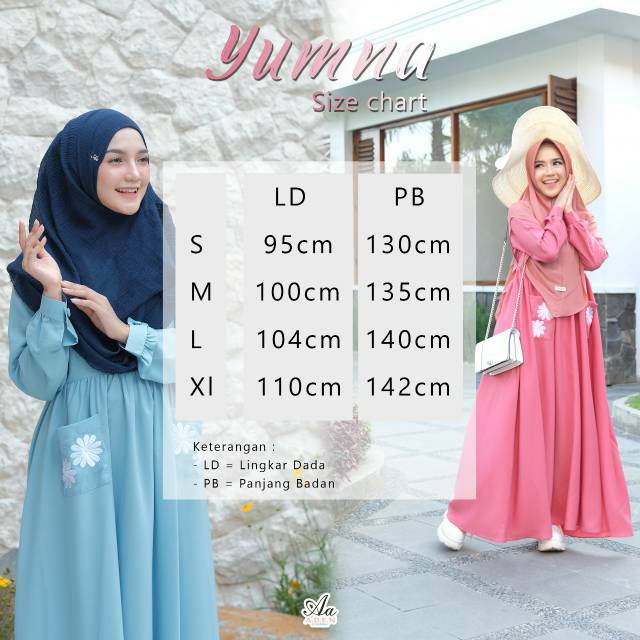 Ready Yumna Dress By Aden - Wollycrepe Premium / Gamis Lucu / Gamis Remaja