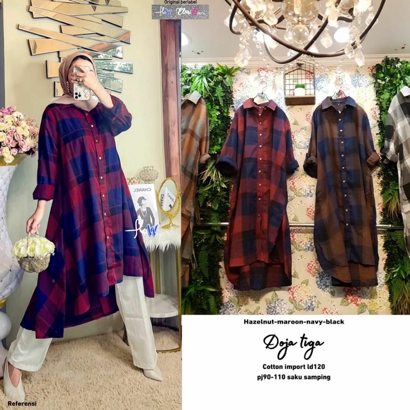 DOJA LONG TUNIK TIGA PREMIUM BY FLOW