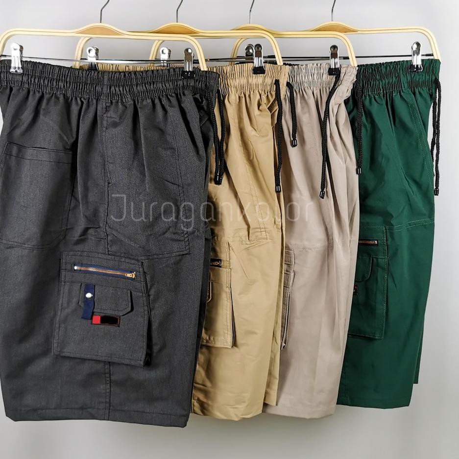 SUPER HOT Celana Pendek Pria Cargo JUMBO Polos 7/8 -C.CNL7/8