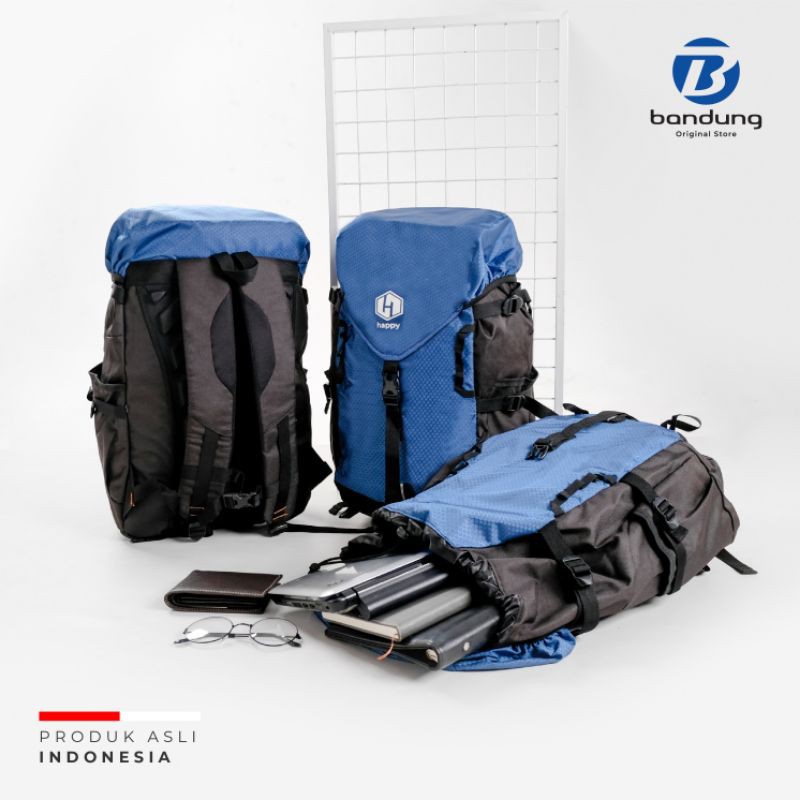 Tas Keril Semi Carier 40 Liter Pria Wanita Free Raincoat Ransel Gunung Punggung Mudik Distro Premium