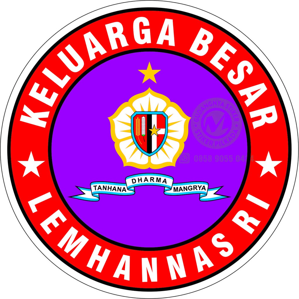 

STIKER VINYL KELUARGA BESAR LEMHANAS RI BULAT
